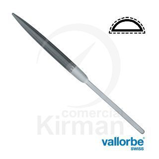 Lima Vallorbe Acero 46049 Precisión Habilis Media Caña Picado 1 - Medio Basto