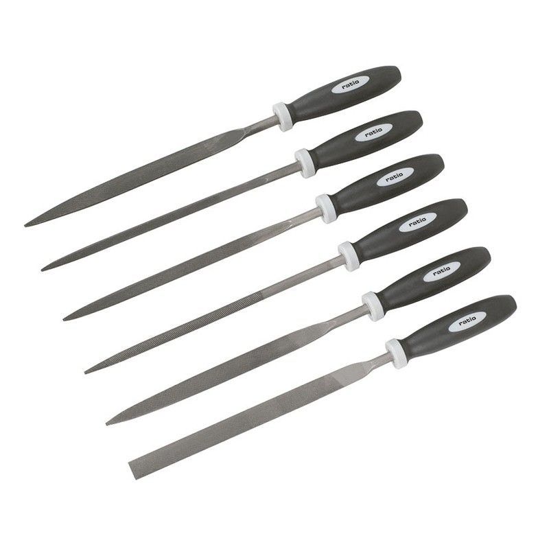 Limatón - limas aguja RATIO 6553 Lima Aguja Jgo.6 160Mm.Con Mango