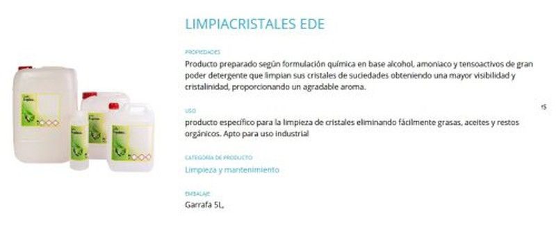 Limpiacristales Ede 5Lt