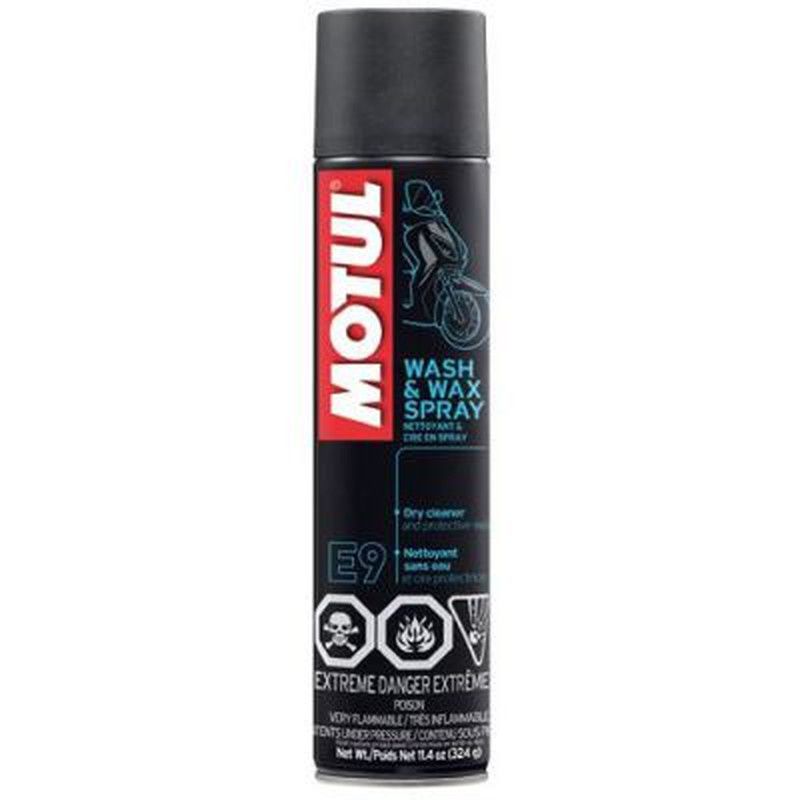 Limpiador abrillantador en seco Motul mc care e9 wash & wax spray