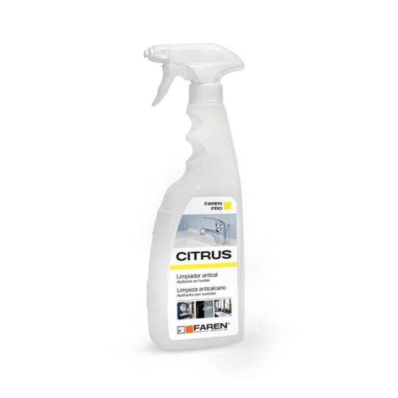 Limpiador Anti-cal Desincrustante Abrillantador.  Referencia Citrus-750 ml. Código 179750.