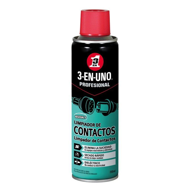 Limpiador de contactos 3-EN-UNO. Limpiador De Contactos 3En1 250 Ml.