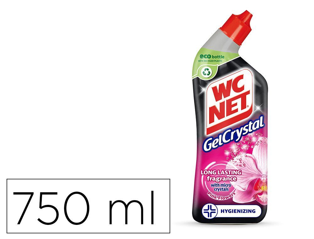 Limpiador de inodoros wc net gel crystal aroma fresco botella de 750 ml
