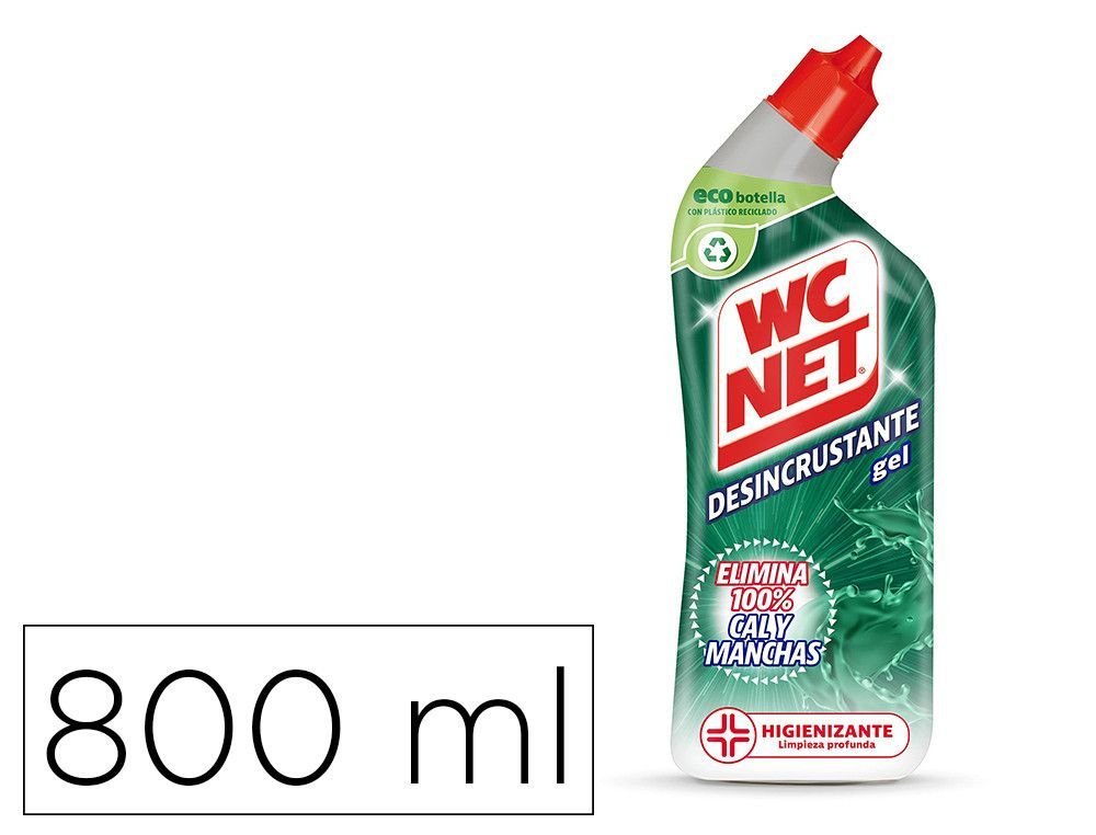Limpiador de inodoros wc net gel energy desincrustante botella de 800 ml