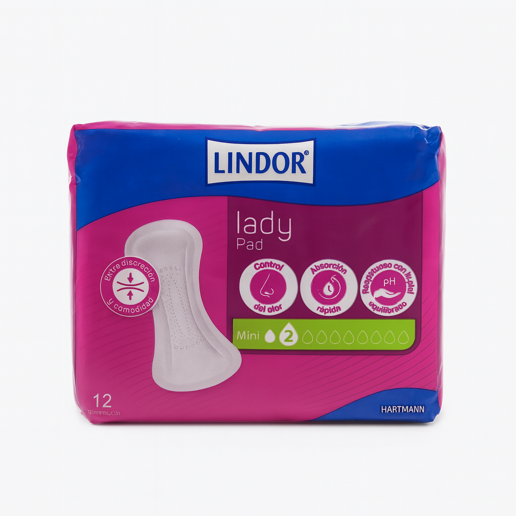 Lindor Lady Compresas Mini 2 Gotas 12 Unidades
