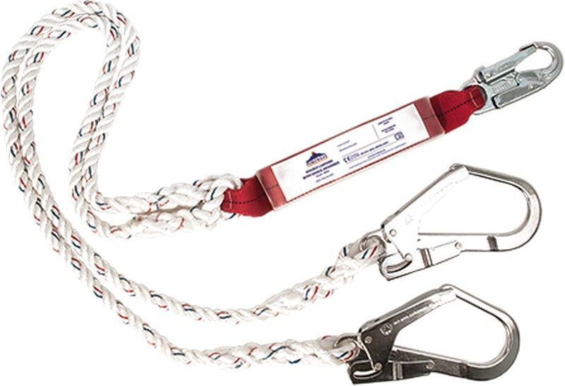 Línea de amarre doble con absorbedor