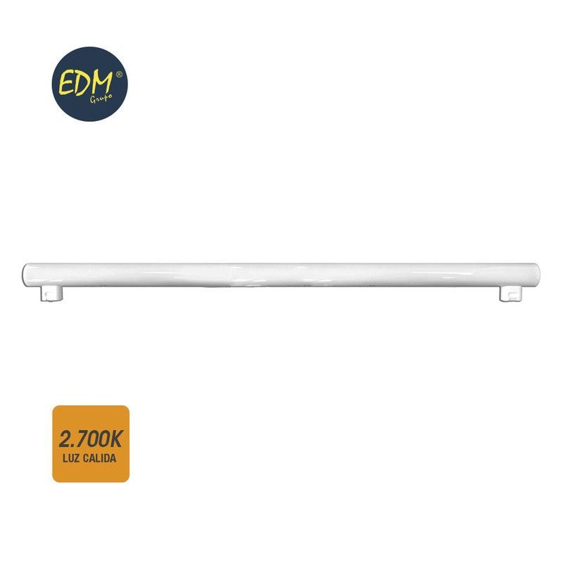 Linestra led 2 casquillos s14s 18w 1450 lm 2700k luz calida ø 3 x 100 cm edm