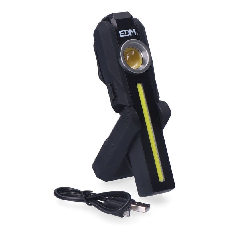 Linterna Led Cob Redonda 200lm + Cob Frontal 200lm + Spot Superior 50lm Edm