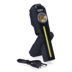 Linterna Led Cob Redonda 200lm + Cob Frontal 200lm + Spot Superior 50lm Edm