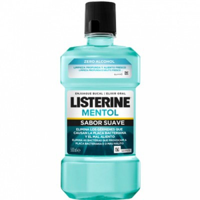 Listerine Enjuague Bucal Mentol Sabor Suave 500ml