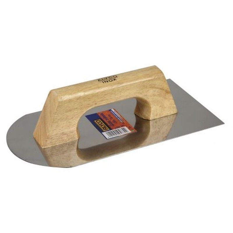 Llana De media luna De Acero Inoxidable Con Mango De Madera ALYCO, De 300x150, Referencia 195774