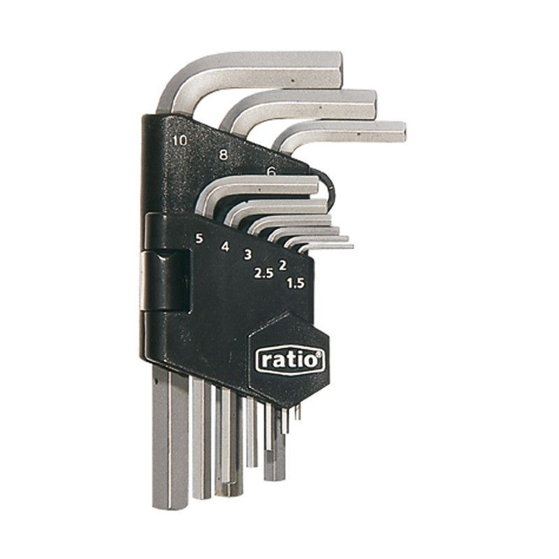 Llave acodada Allen RATIO 6199 Llaves Allen Jgo.9 (1.5-10Mm)Ratio