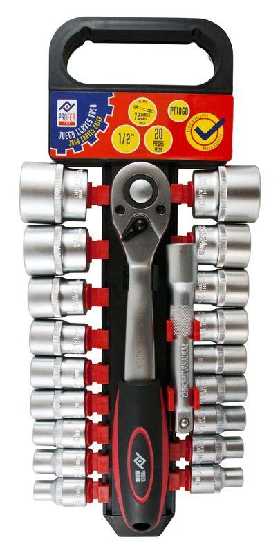 Llave Vaso Jgo 20 Pz +Carraca 1/2''