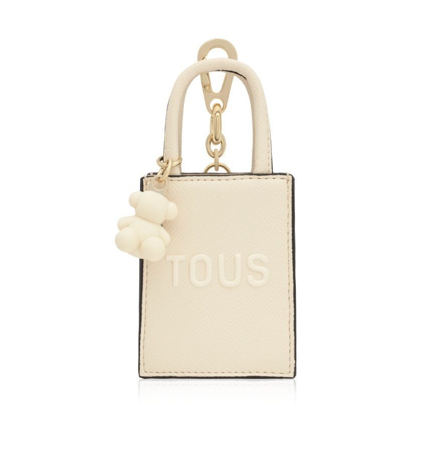 Llavero mini Bolso Pop Tous Beige