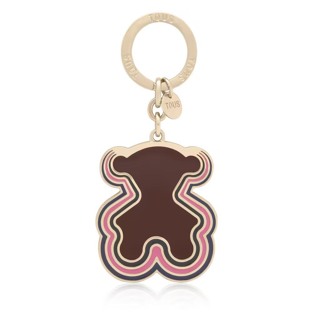 Llavero Tous Bear Waves Marrón y dorado