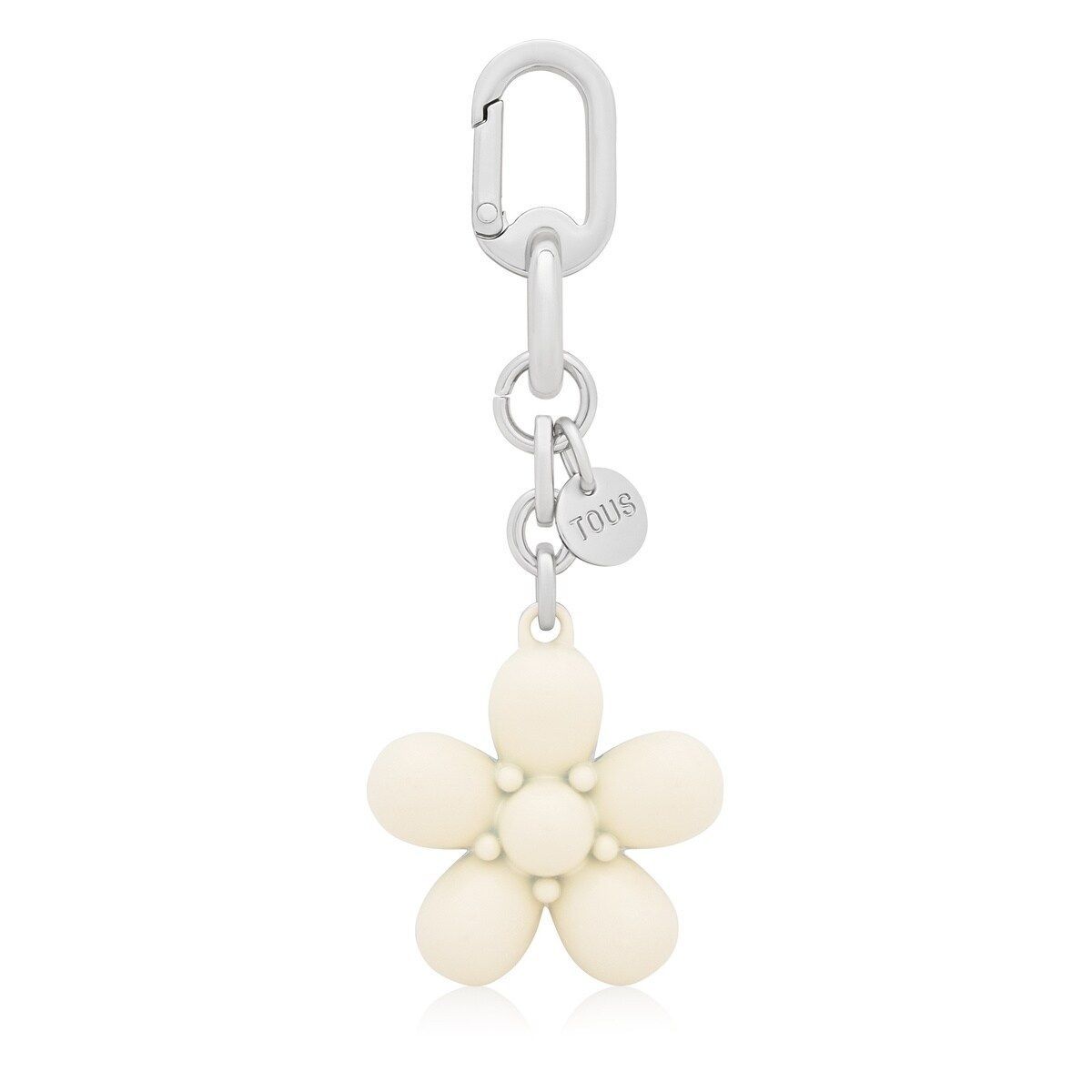 Llavero Tous Puffed Daisy Flower Beige