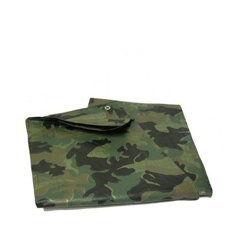 Lona camuflaje impermeable 130g con ojales