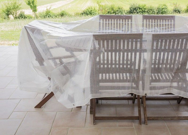 Lonas transparentes con malla 160 gr