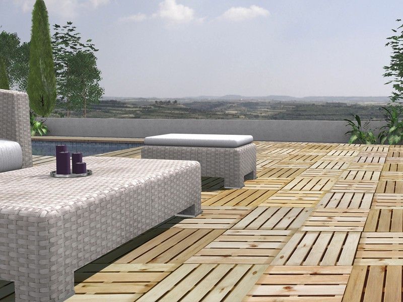 Losetas de madera de pino Tane