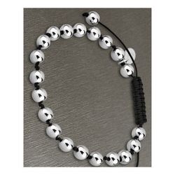 LS1455-2-1 Pulsera Lotus acero y cuero