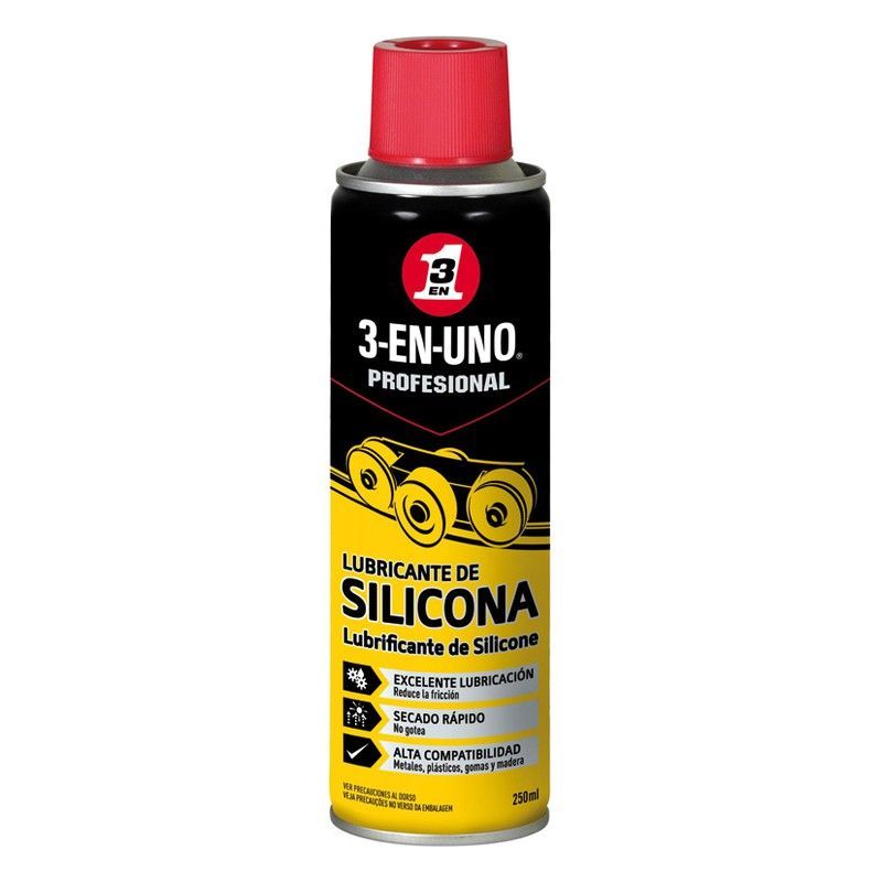 Lubricante silicona profesional 3-EN-UNO Lubricante De Silicona 3En1 250 Ml