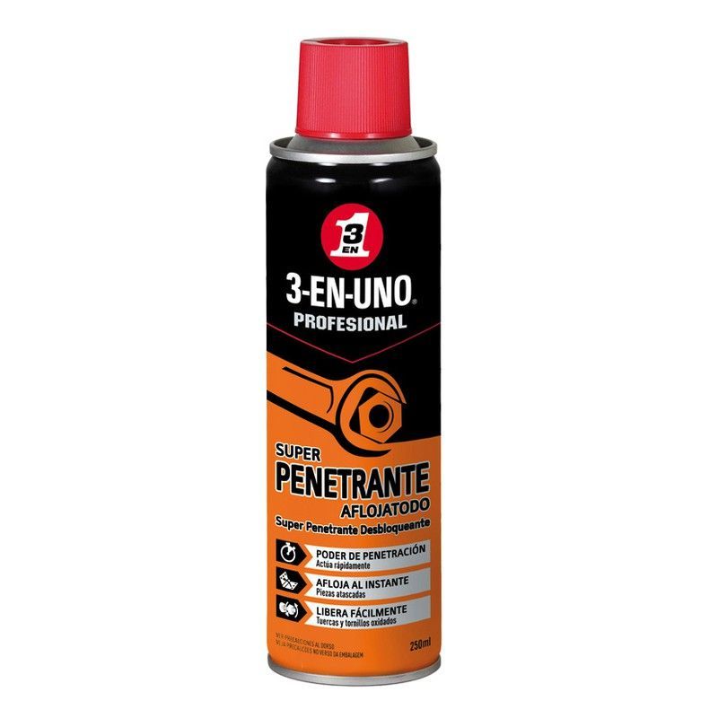 Lubricante súper penetrante profesional 3-EN-UNO Lubricante Profesional 3En1 250Ml