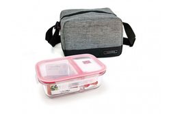 Lunchbag bolsa para comida real gris 3.5l (cont. Vidrio dividido) iris
