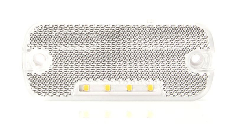 Luz de posición led delantera blanca universal con reflectante