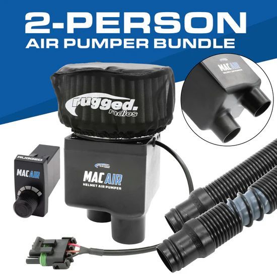 MAC AIR HELMET PUMPER 2 PERSONAS | SISTEMA DE VENTILACIÓN DE CASCO CON CONTROL DE VELOCIDAD