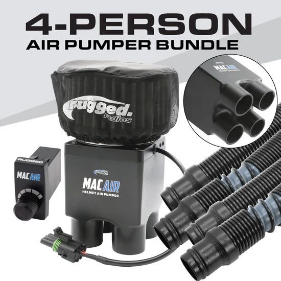 MAC AIR HELMET PUMPER 4 PERSONAS | SISTEMA DE VENTILACIÓN DE CASCO CON CONTROL DE VELOCIDAD