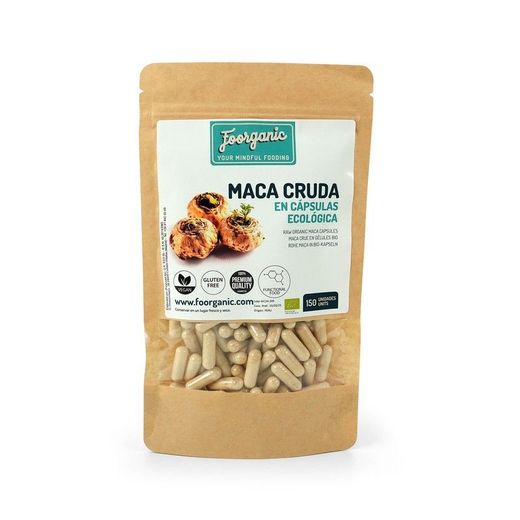 Maca cruda ECO en cápsulas, 150 uds