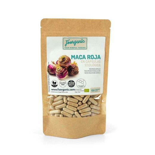 Maca roja ECO en cápsulas, 150 uds