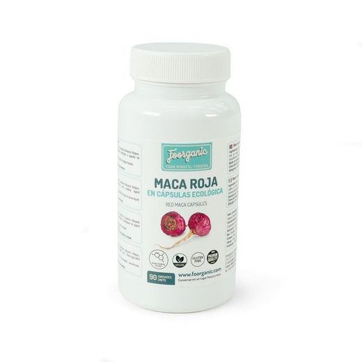 Maca roja ECO en cápsulas, 90 uds