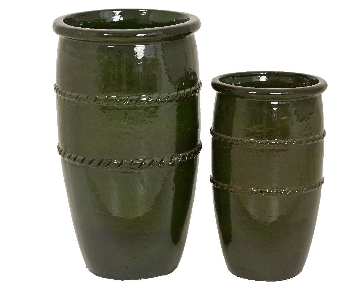 Maceta de Gres Esmaltada al aire libre