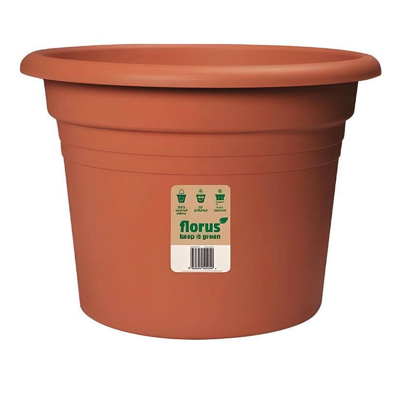 Maceta Mediterran Cilindro 25cm Terra