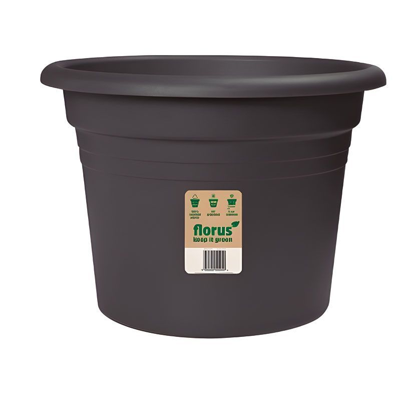 Maceta Mediterran Cilindro 30cm Antraci