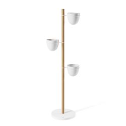Macetero, 44,5 x 44,5 x 139 cm, de madera en blanco | Colección Floristand
