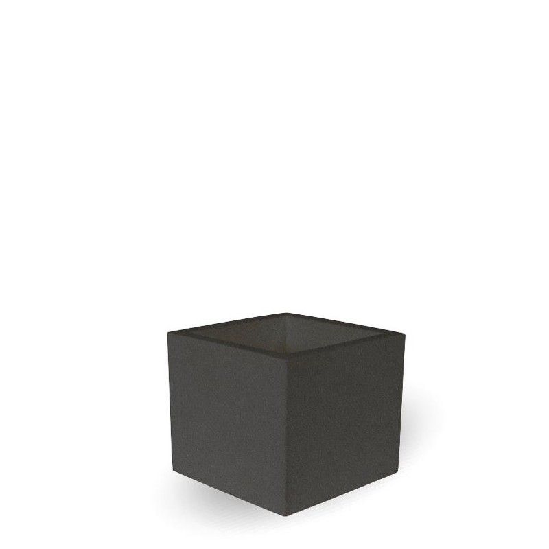 Macetero cuadrado narciso 60cm color antracita New Garden