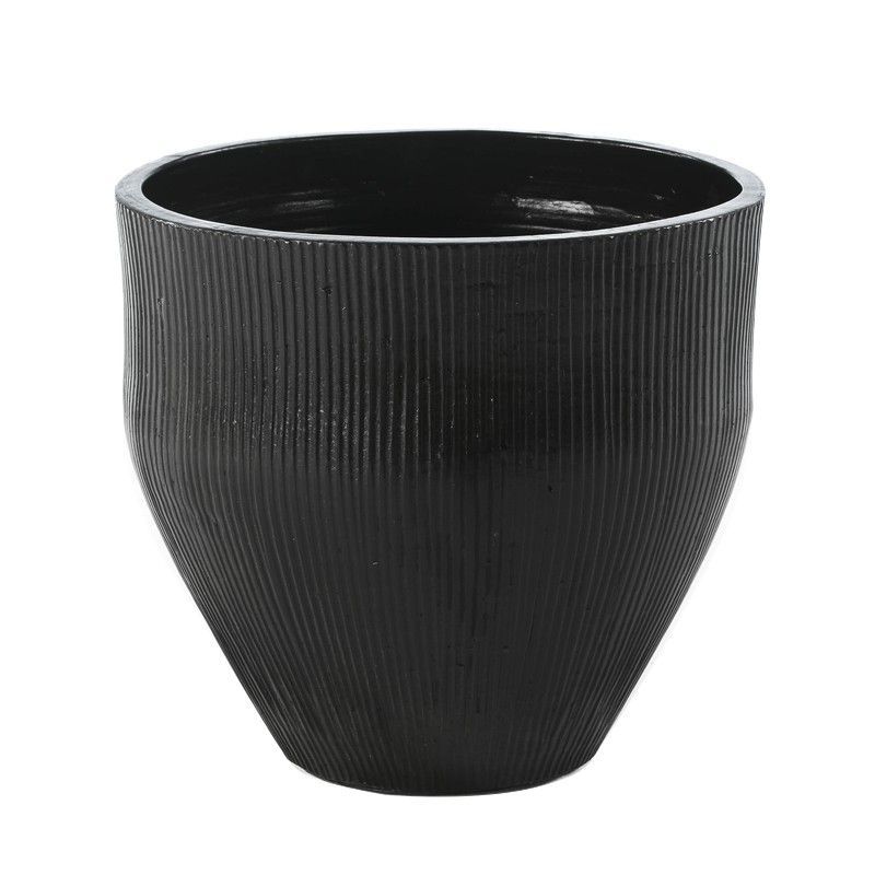 Macetero de Terracota Negro, 50x45 cm