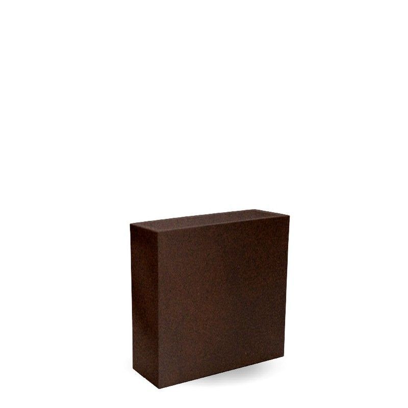 Macetero rectangular 80x32x80 de color Bronce