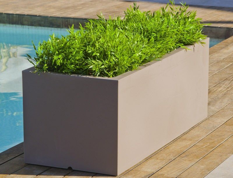 Macetero rectangular jara 100 x 40 color topo