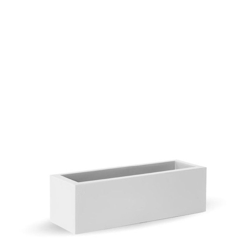 Macetero rectangular jara 60 x 20 color blanco New Garden