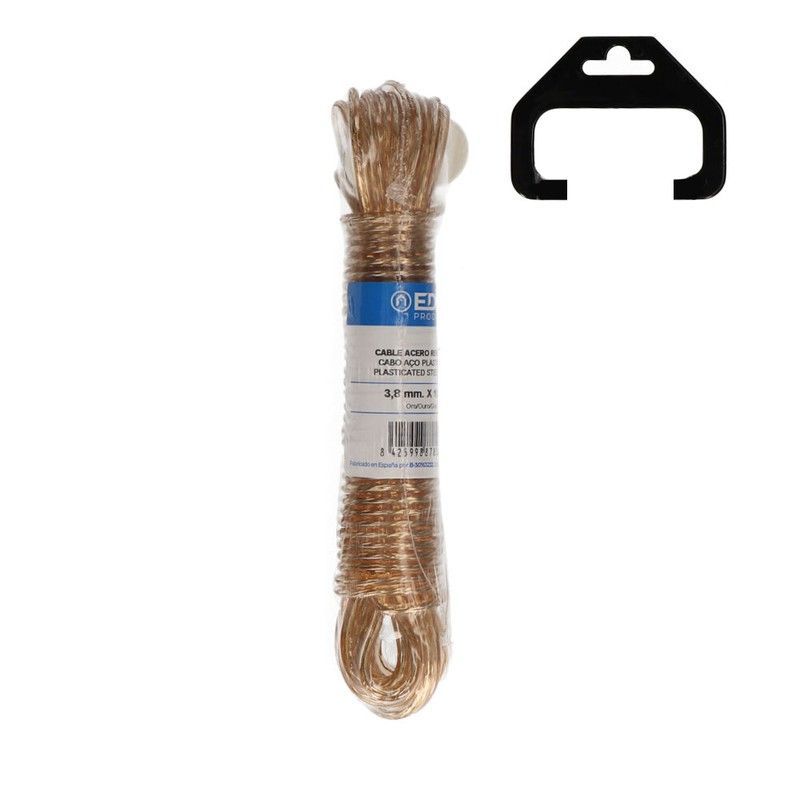 Madeja cable acero plastificado 10mts oro