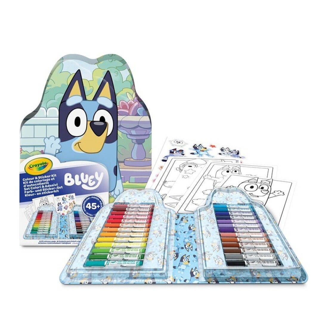MALETIN 45 PZAS BLUEY PARA COLOREAR CON STICKERS