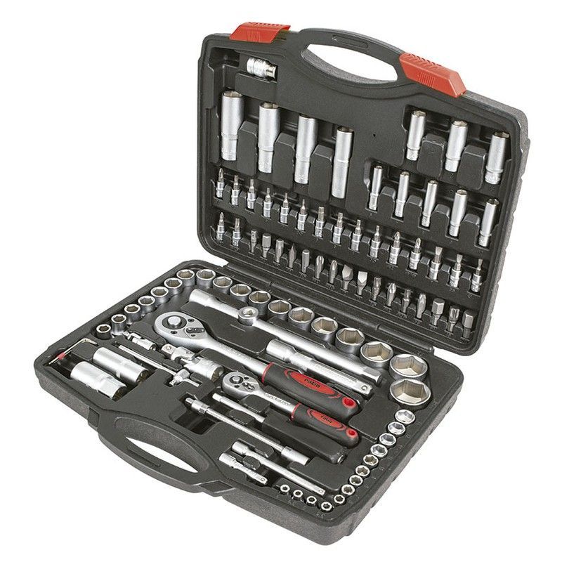 Maletín 95 herramientas RATIO Basic Vasos sistema Locksystem. Ref. 5097H95