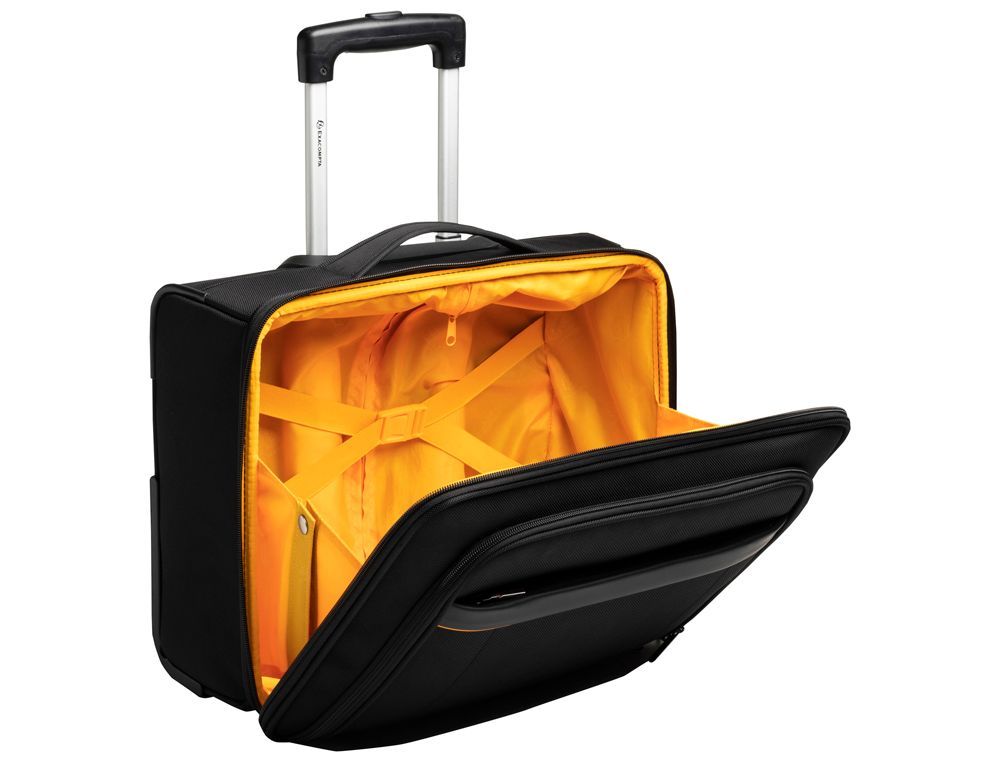 Maletin para portatil exacompta valisette exactive 15.6\" slim con asa extraible color negro 440x370x200 mm
