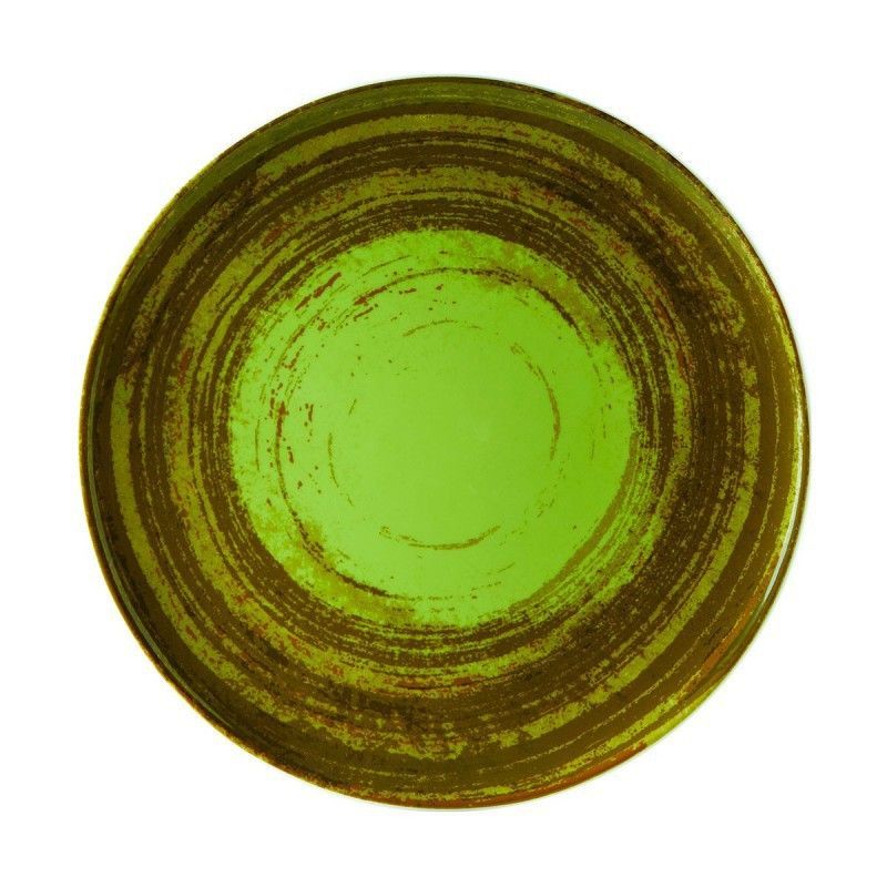 Mandarin llano redondo 28 cm verde oscuro