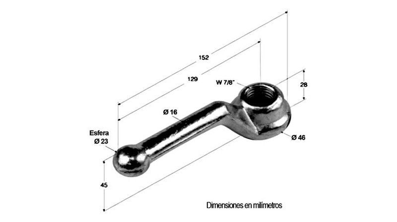 Maneta roscada 7/8" cierre
