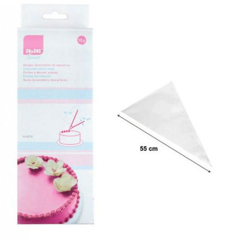 Manga desechable 55cm 10 unidades