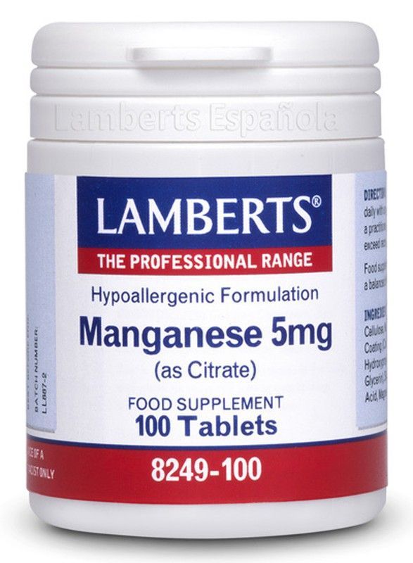 Manganeso Como Citrato 5 Mg  100 Tabs